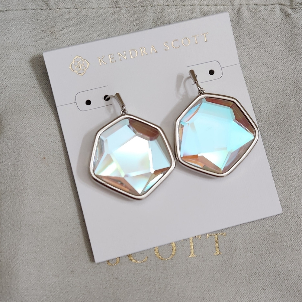 Kendra Scott Vanessa Drop Earrings Silver NWT